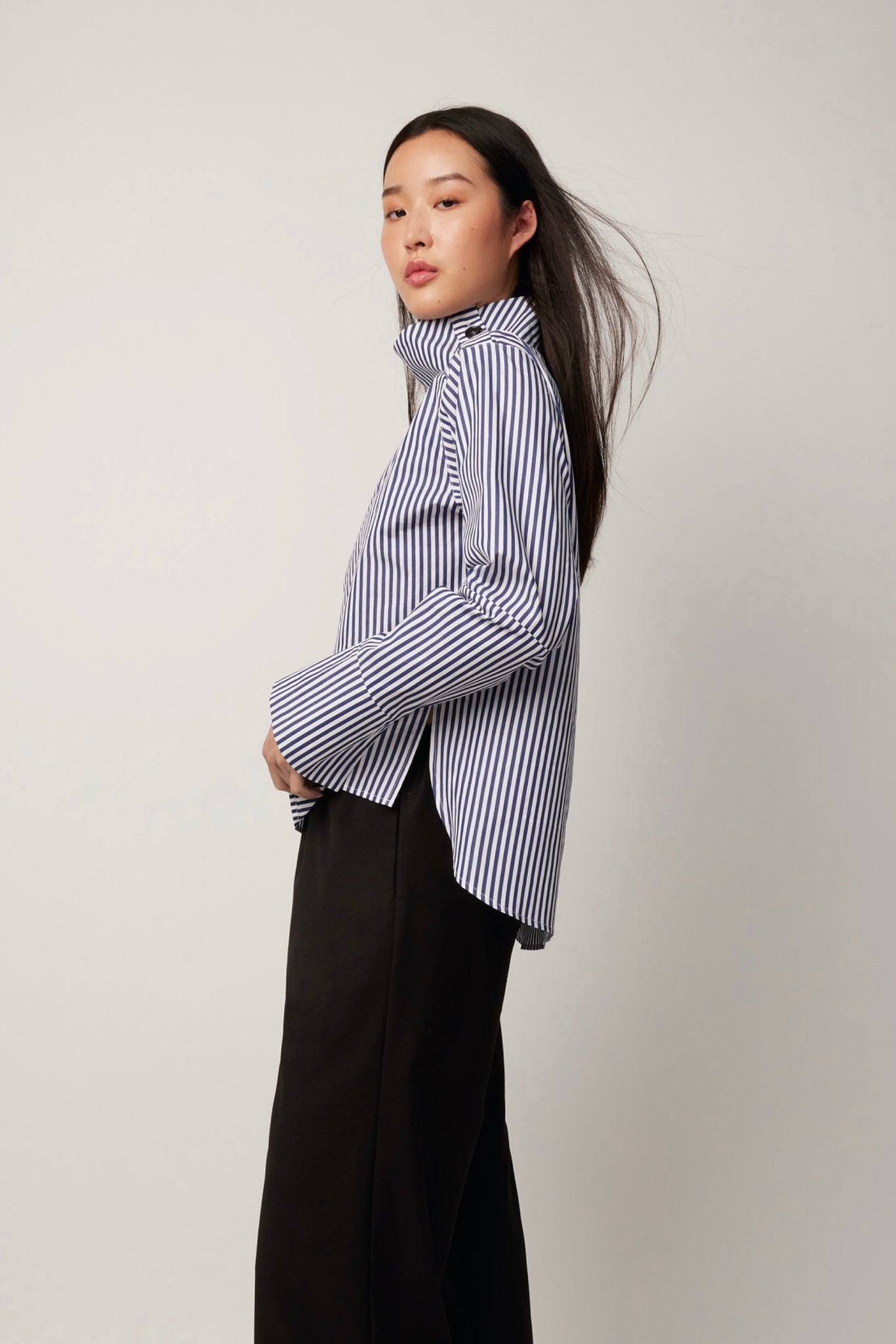 Delphine Shirt - Blue Stripe