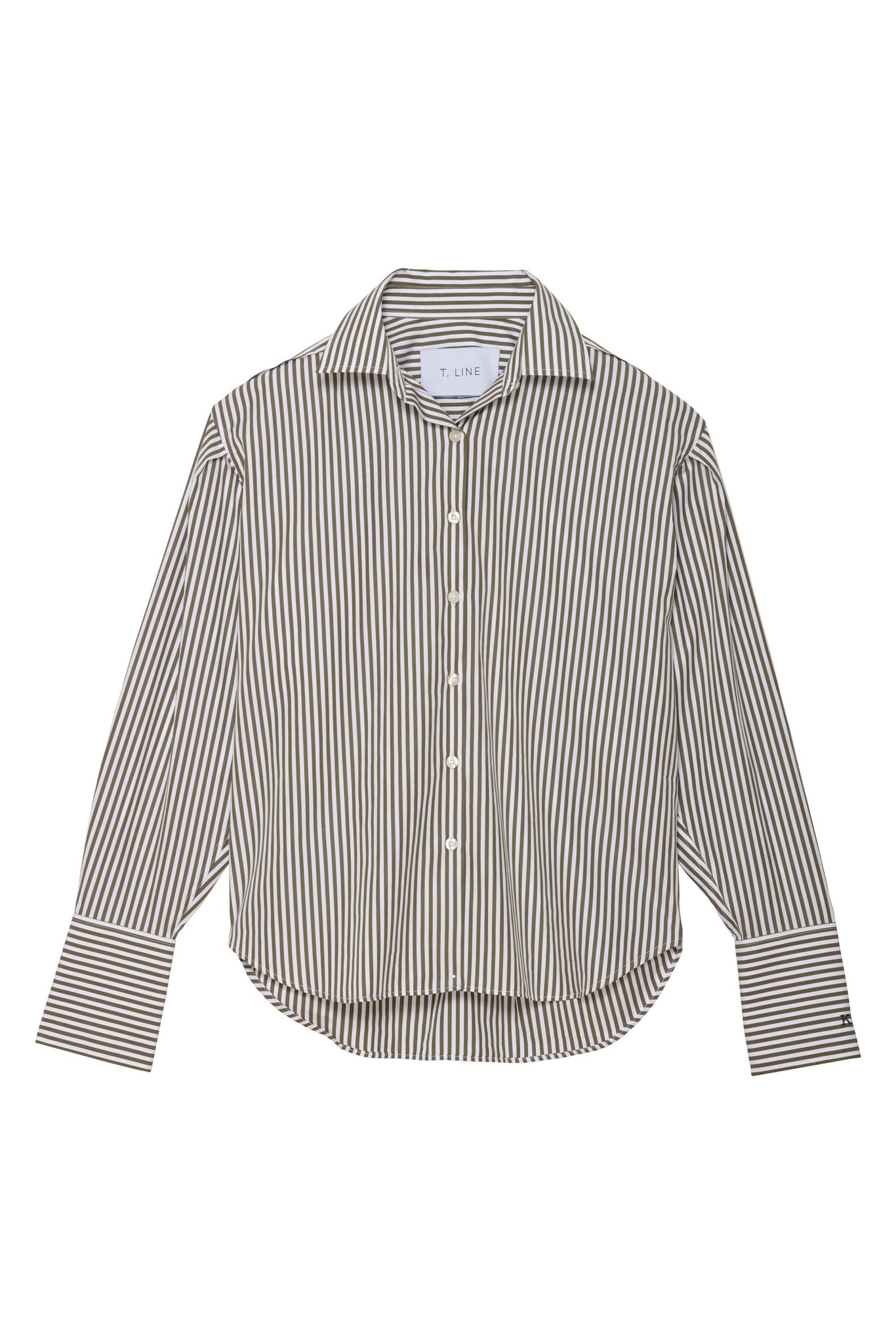 Isabel Shirt - Olive Stripe