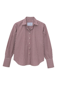 Isabel Shirt - Merlot Stripe (Monogram)