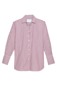 Ava Shirt - Merlot Stripe (Monogram)