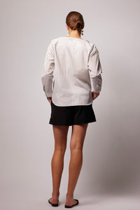 Margaux Shirt - Sand Stripe