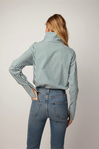 Delphine Shirt - Green Stripe