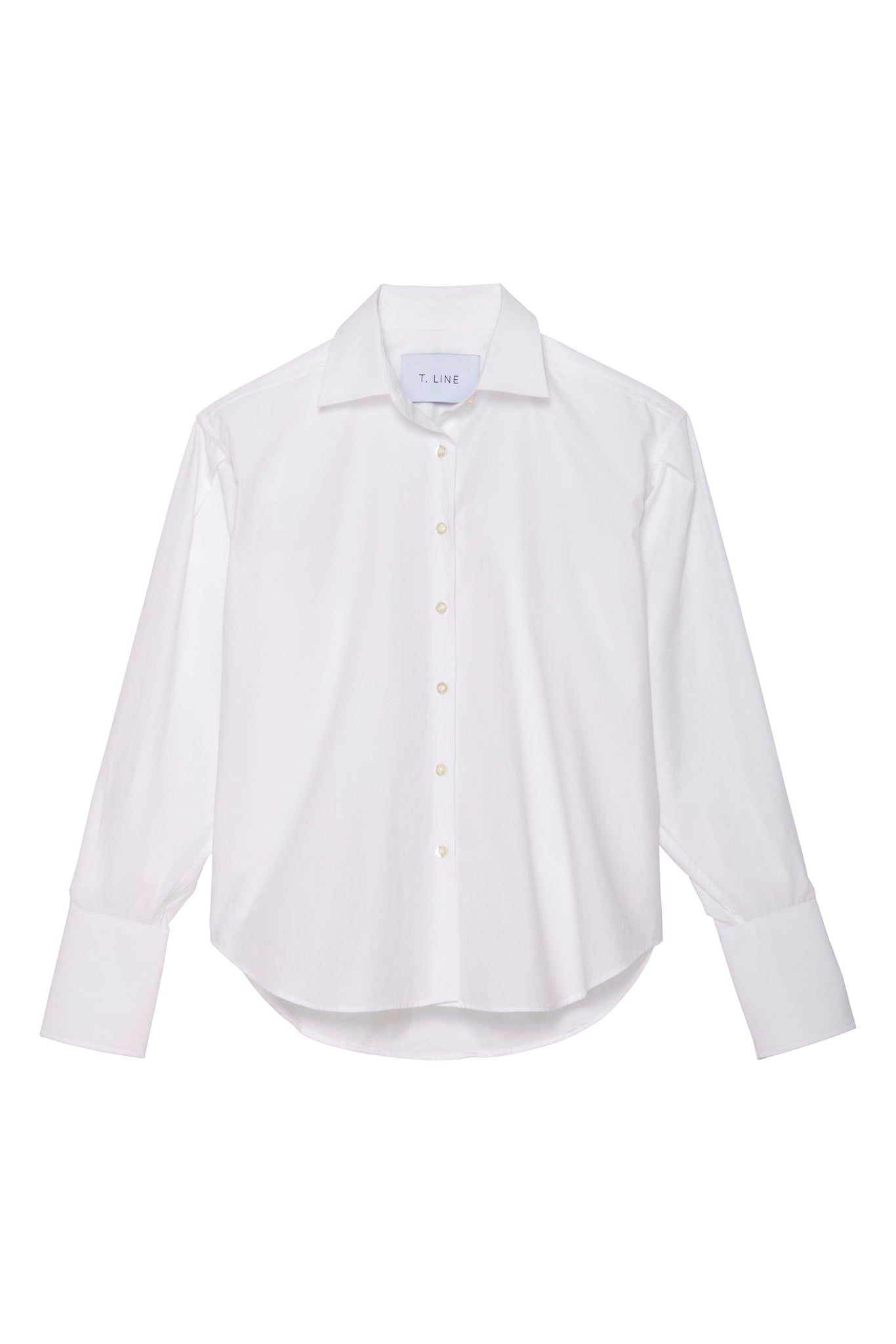 Isabel Shirt - White Summer Poplin (Monogram)