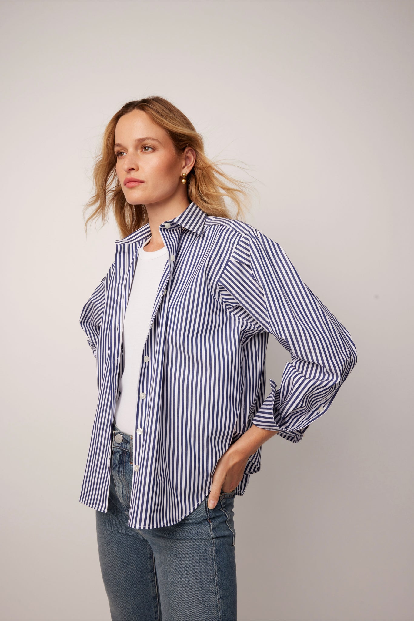 Isabel Shirt - Blue Stripe