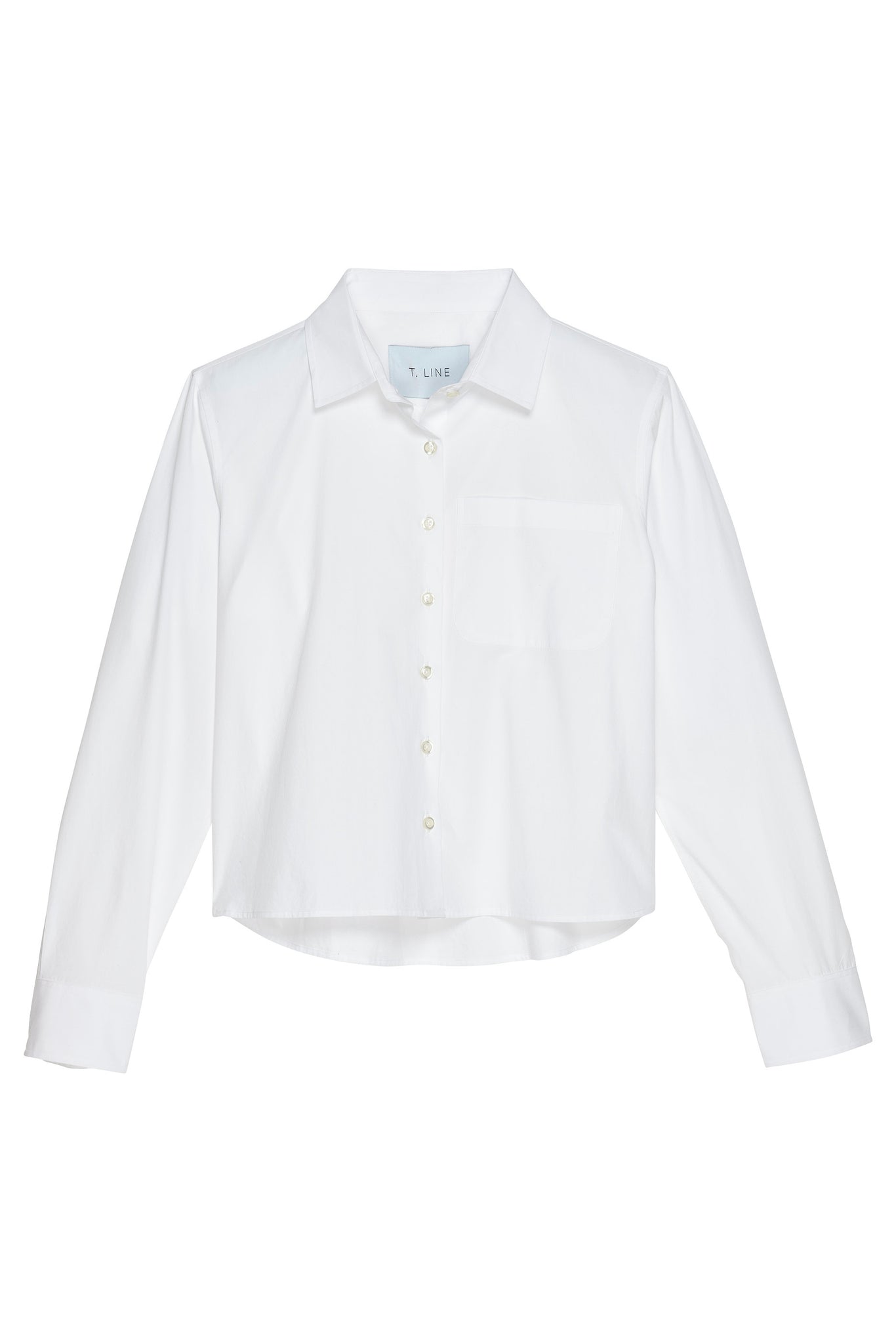 Coco Cropped Shirt - White Poplin