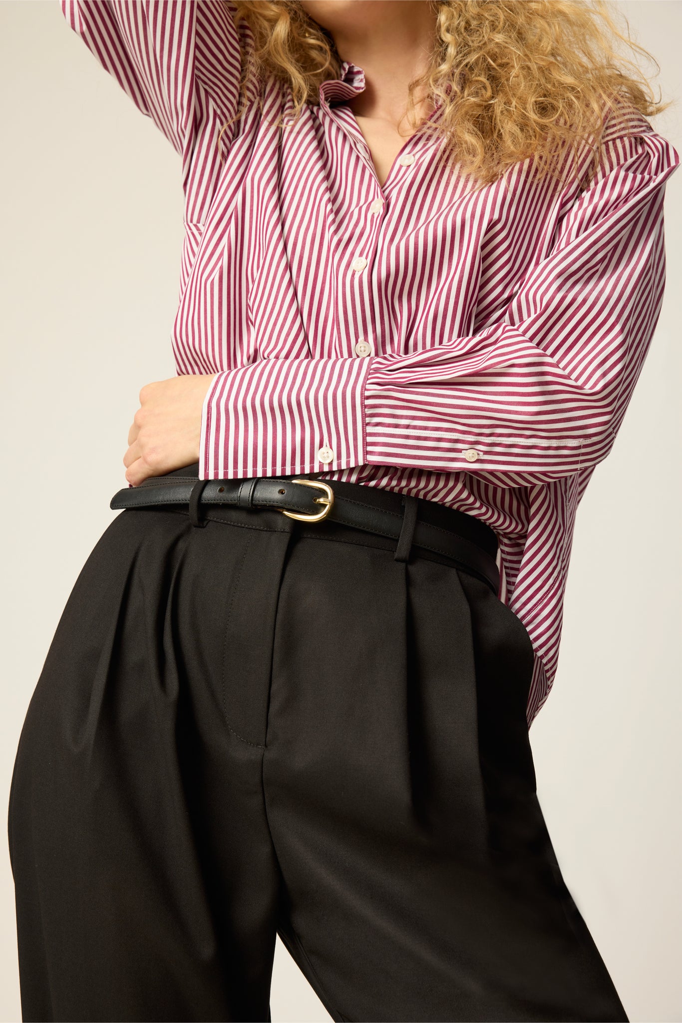 Isabel Shirt - Merlot Stripe