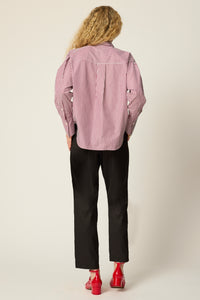 Isabel Shirt - Merlot Stripe