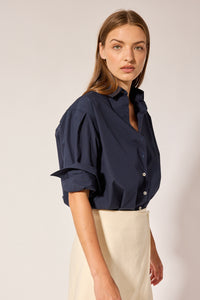 Isabel Shirt - Navy Poplin