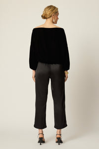 Filippa Top - Black Velvet