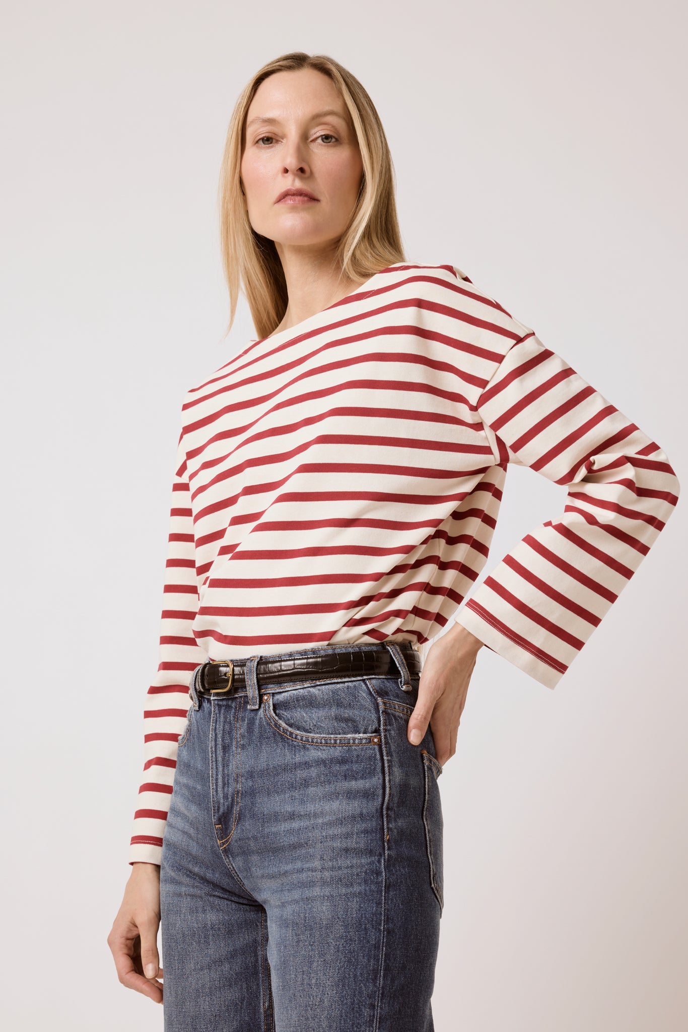 Marin top - Red Stripe