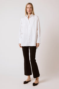 Ava Shirt - White Sateen