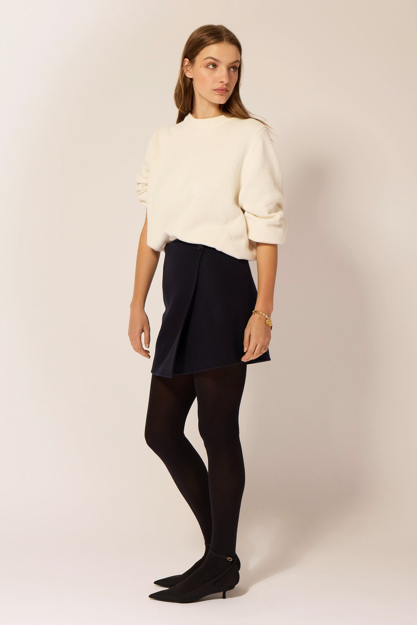 Ella Skirt - Navy Wool