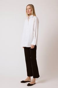 Ava Shirt - White Sateen