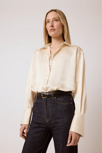 Isabel Shirt - Champagne Satin