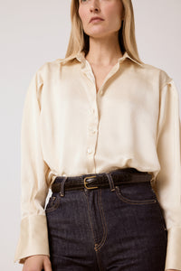 Isabel Shirt - Champagne Satin