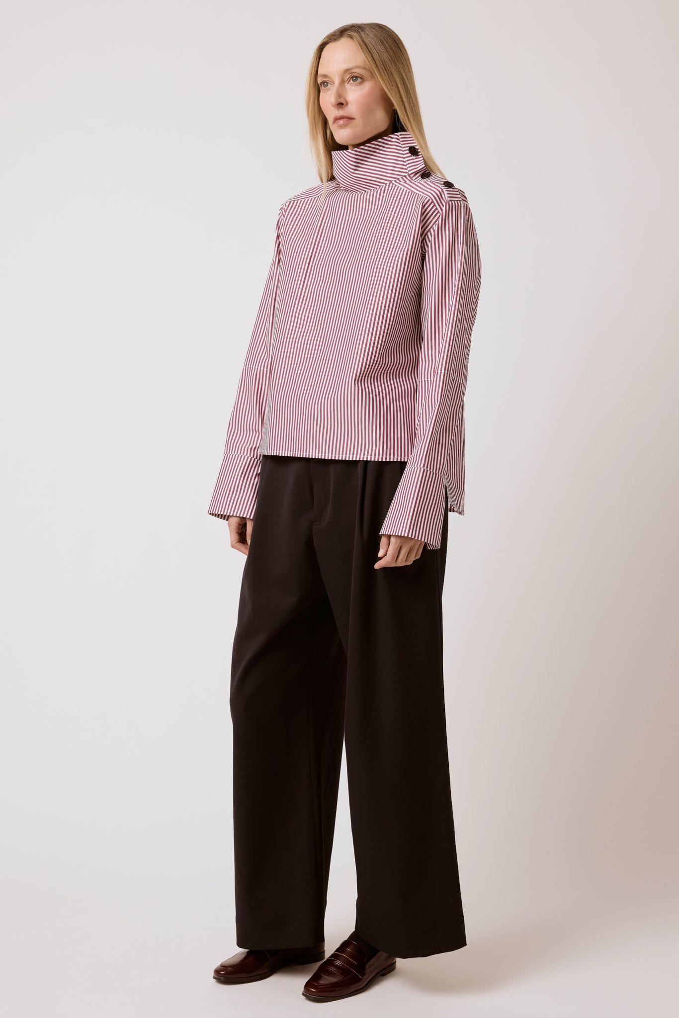 Delphine - Merlot Stripe