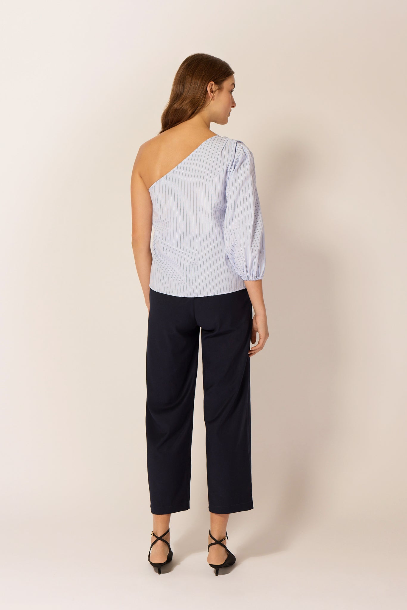 Phoebe Top - Double Blue Stripe