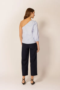 Phoebe Top - Double Blue Stripe