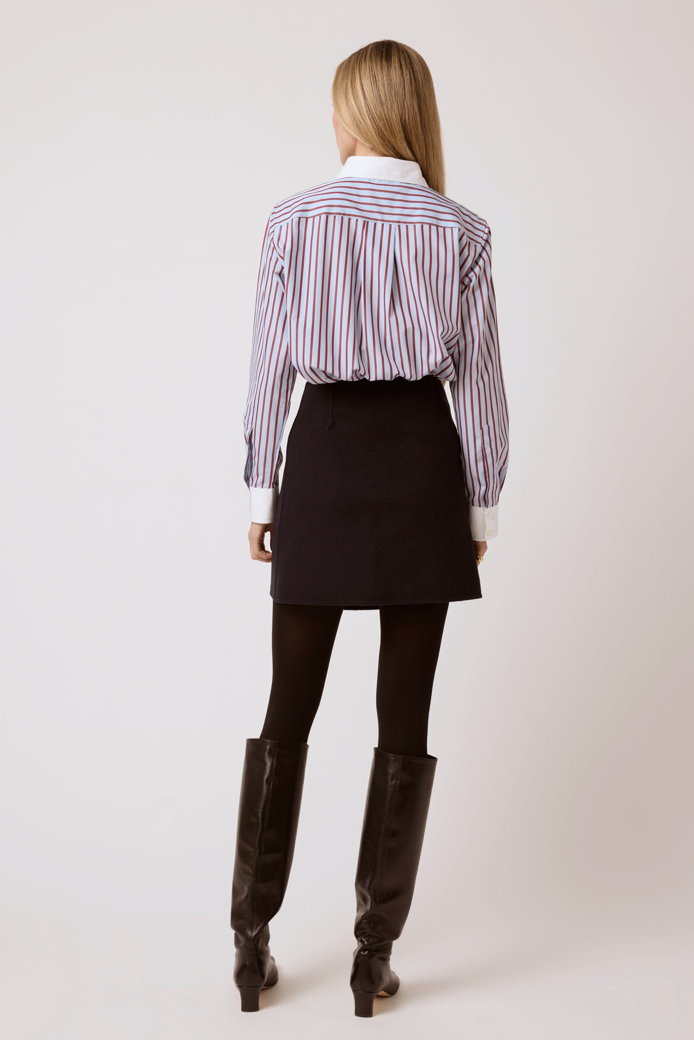 Coco Shirt - Merlot & Blue Banker