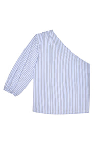 Phoebe Top - Double Blue Stripe