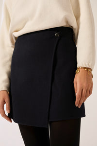 Ella Skirt - Navy Wool