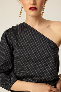 Phoebe Top - Black Dot