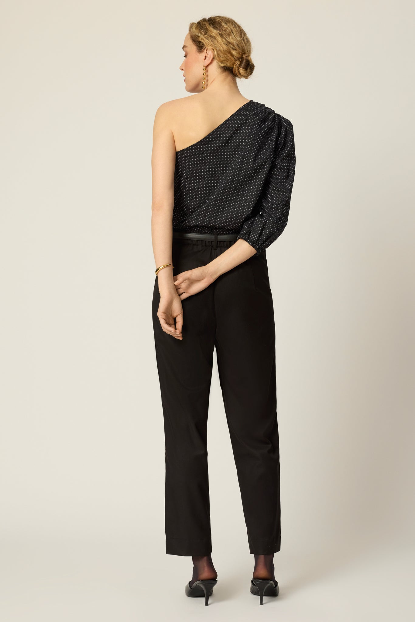 Phoebe Top - Black Dot