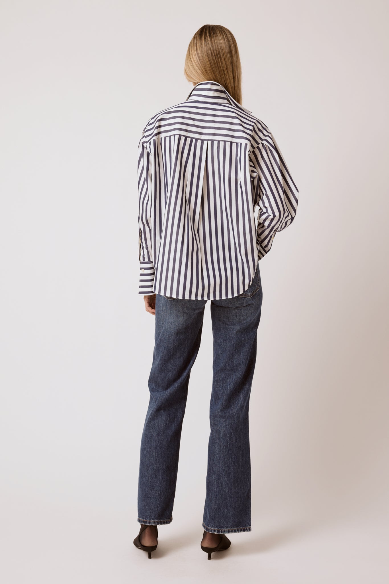 Isabel Shirt - Navy Wide Stripe