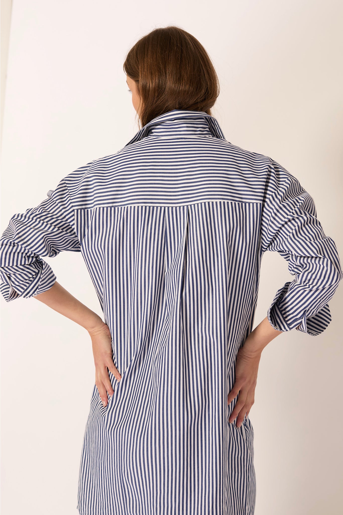 Stella Shirt Dress - Blue Stripe