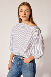 Cecilia Top - Navy Triple Stripe