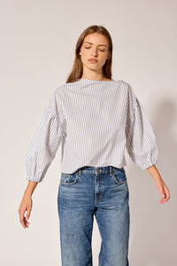 Cecilia Top - Navy Triple Stripe