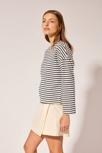 Marin Top - Navy & White