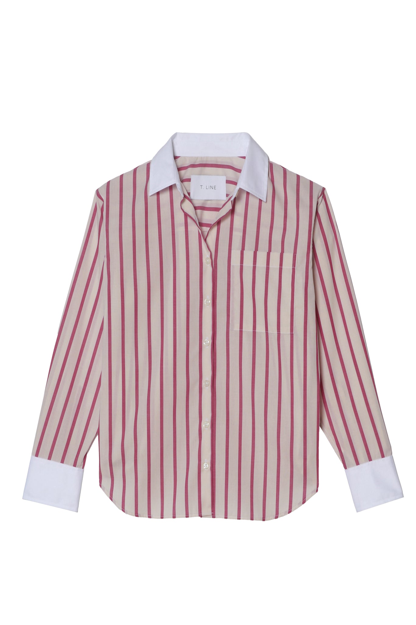 Caroline Shirt - Red Stripe Banker