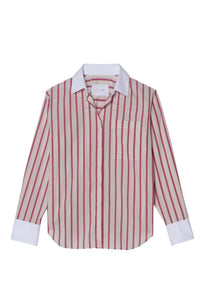 Caroline Shirt - Red Stripe Banker