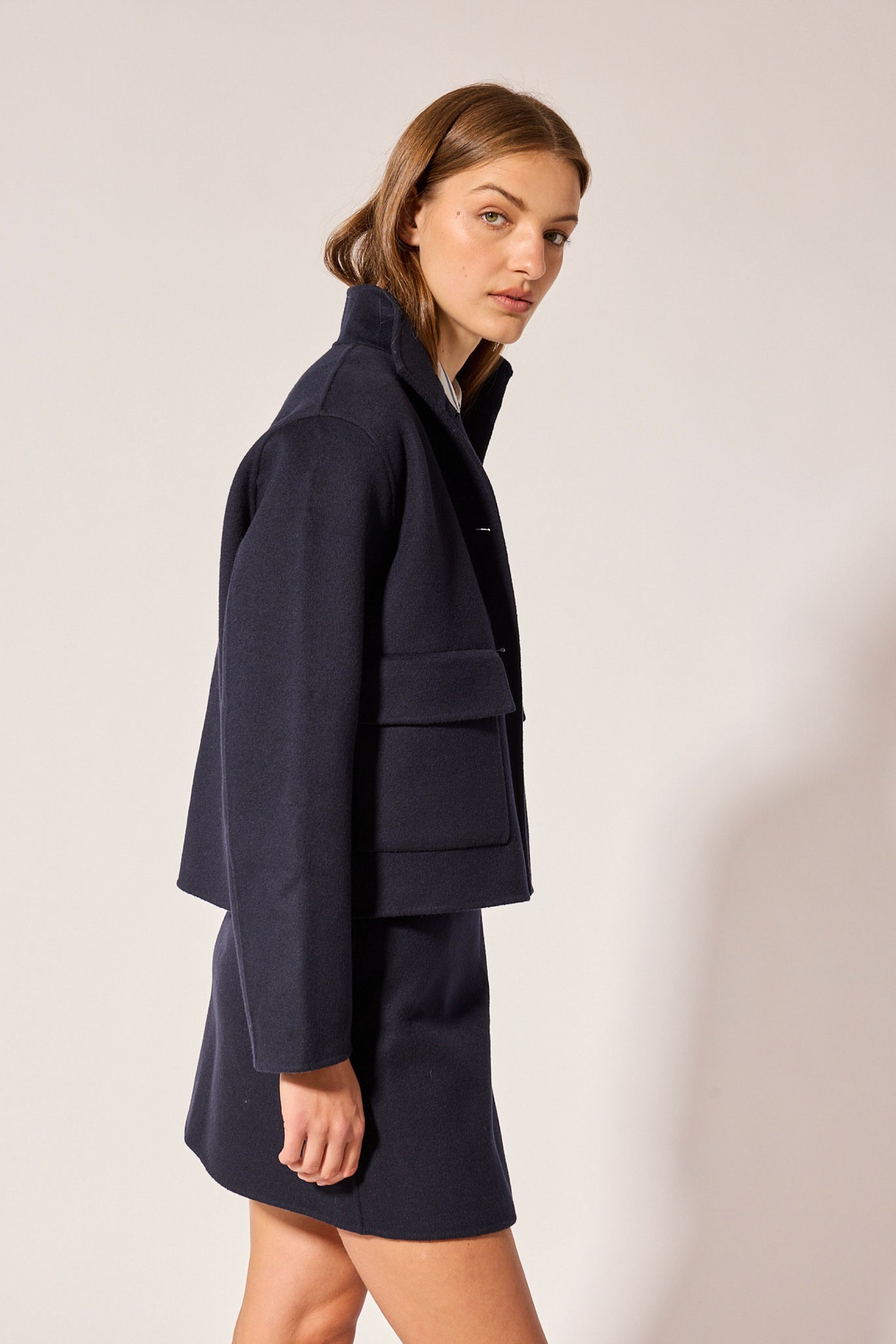 Elodie Jacket - Navy Wool
