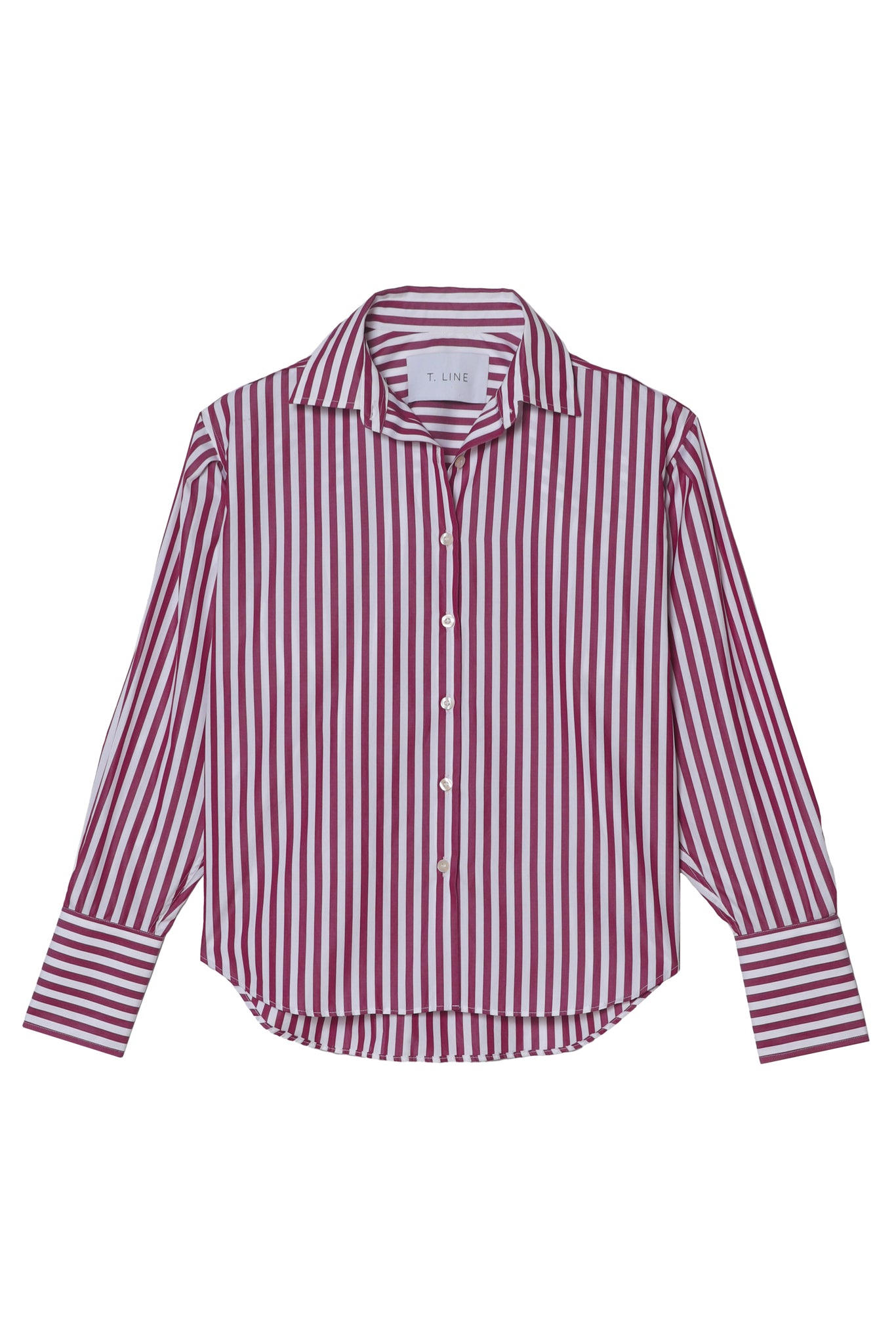 Isabel Shirt - Merlot Wide Stripe