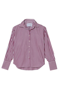 Isabel Shirt - Merlot Wide Stripe