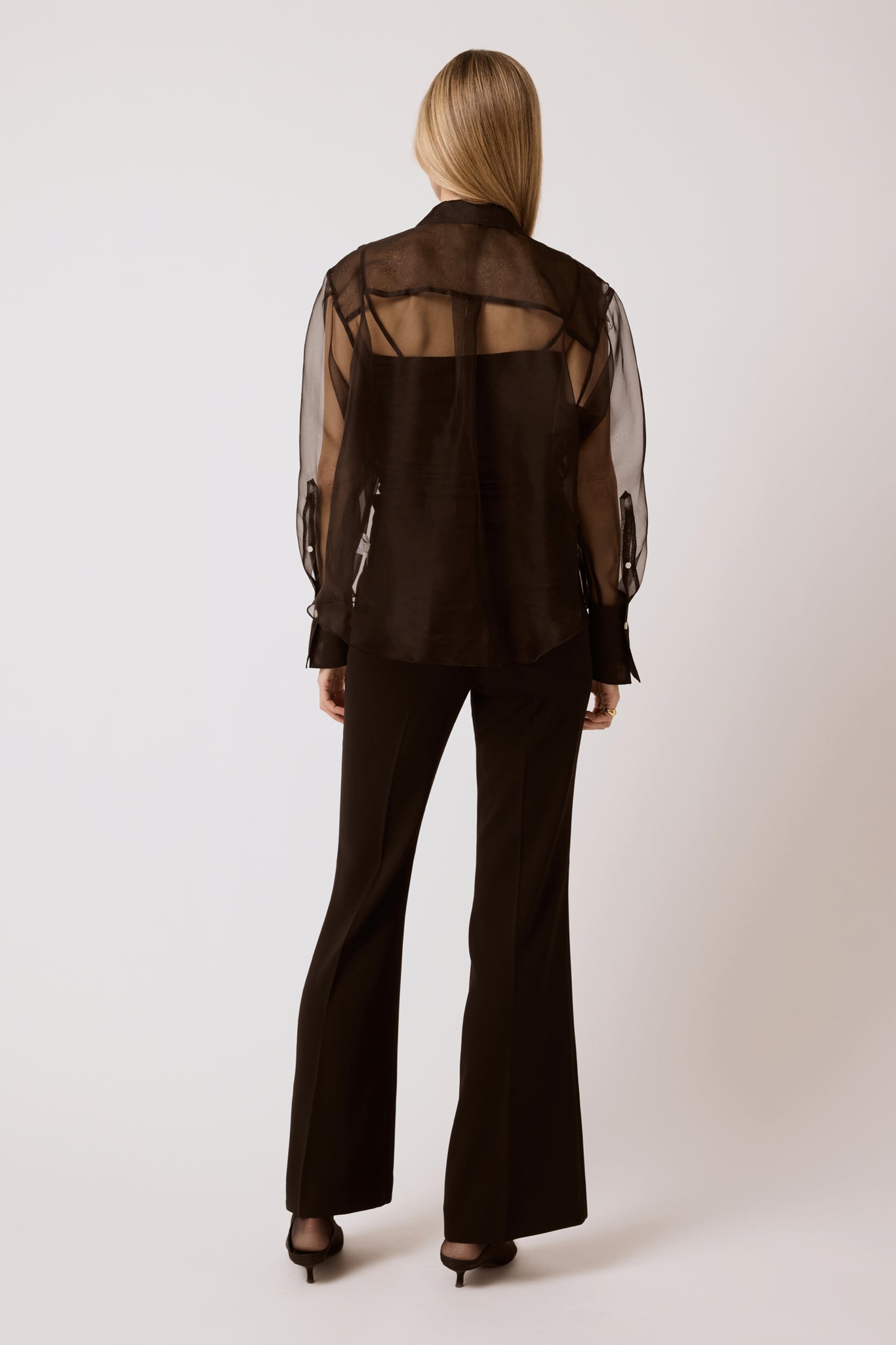 Isabel Shirt - Black Silk Organza